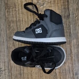 DC Kids' Charcoal and Black Sneakers
